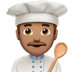 👨🏽‍🍳 man cook: medium skin tone display on Apple